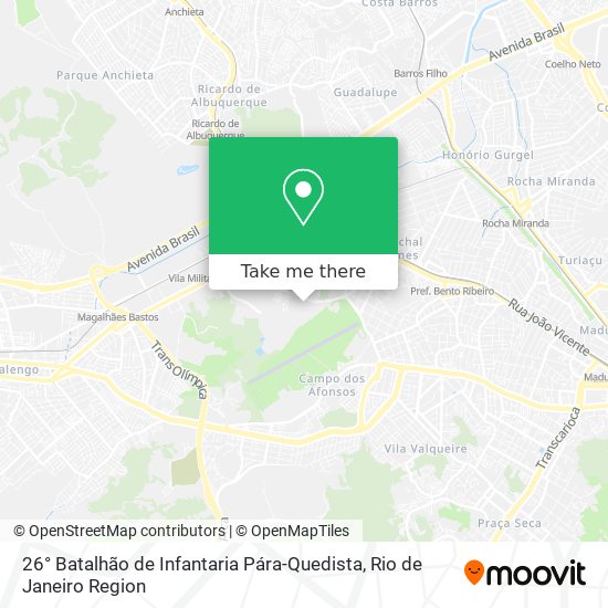 26° Batalhão de Infantaria Pára-Quedista map