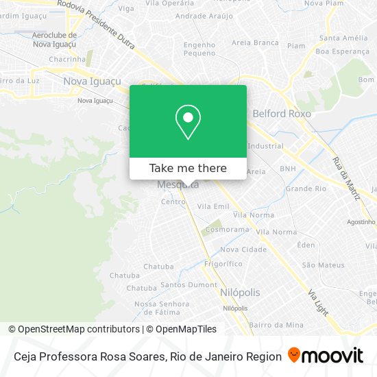 How to get to Ceja Professora Rosa Soares in Mesquita by Bus or Train?