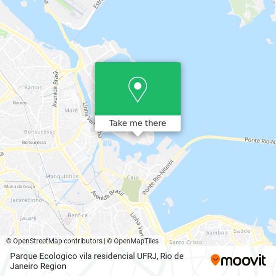 Parque Ecologico vila residencial UFRJ map