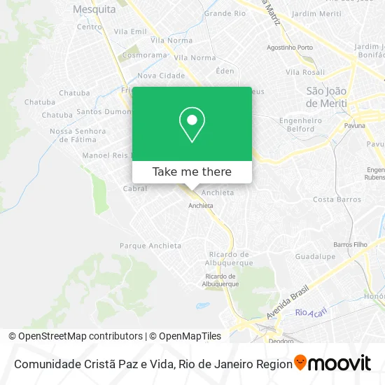 Comunidade Cristã Paz e Vida map