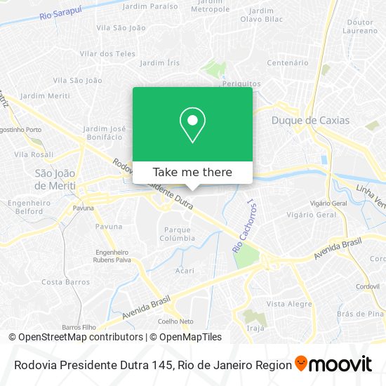 Rodovia Presidente Dutra 145 map