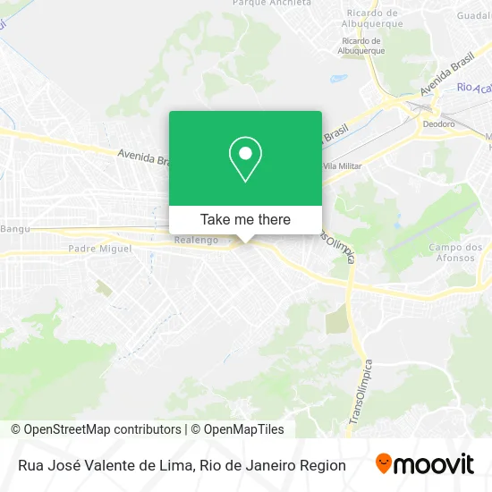 Rua José Valente de Lima map