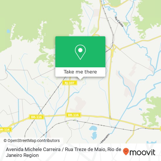 Mapa Avenida Michele Carreira / Rua Treze de Maio