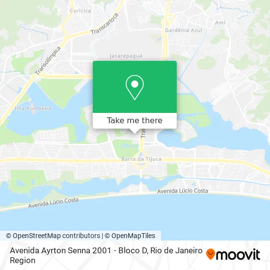 Avenida Ayrton Senna 2001 - Bloco D map