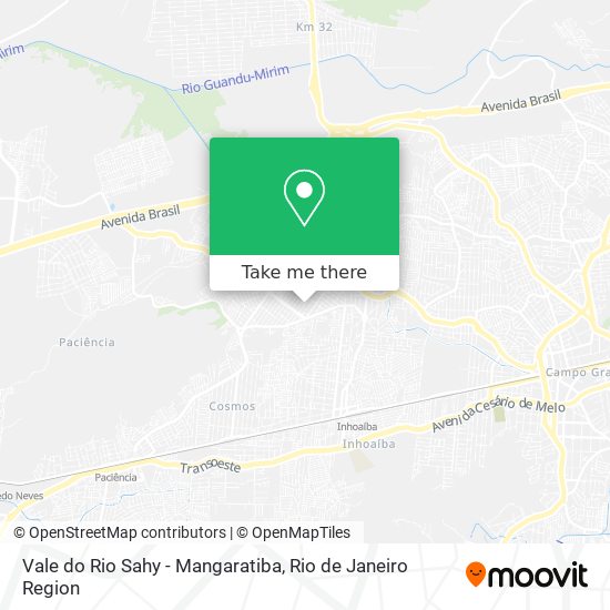 Mapa Vale do Rio Sahy - Mangaratiba