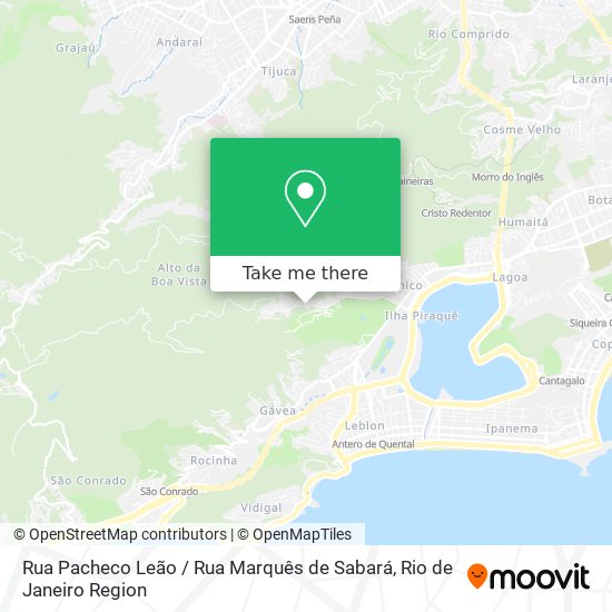 Mapa Rua Pacheco Leão / Rua Marquês de Sabará