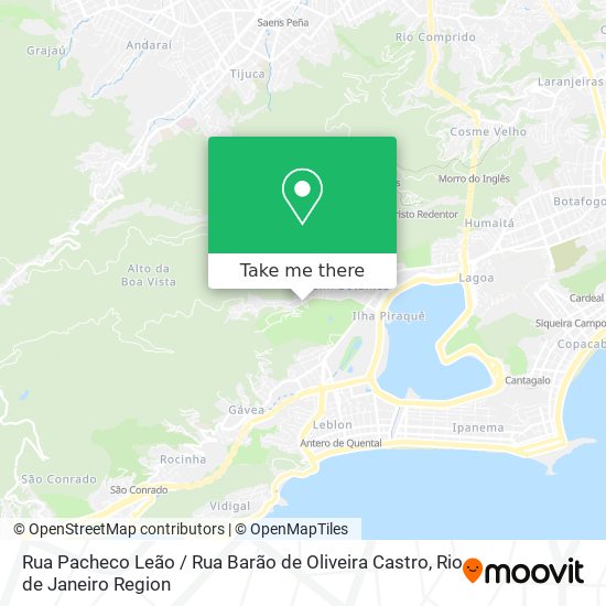 Mapa Rua Pacheco Leão / Rua Barão de Oliveira Castro