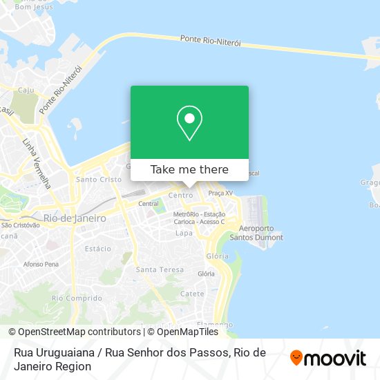 Mapa Rua Uruguaiana / Rua Senhor dos Passos