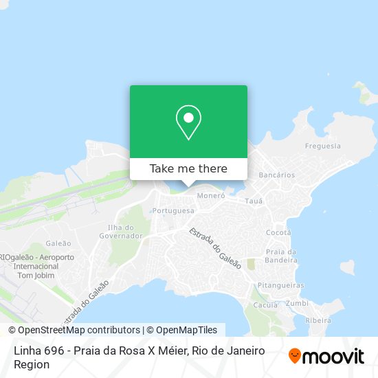 Mapa Linha 696 - Praia da Rosa X Méier