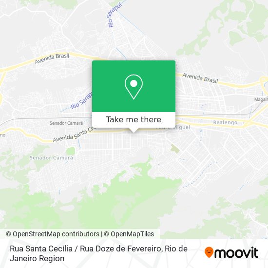 Mapa Rua Santa Cecília / Rua Doze de Fevereiro