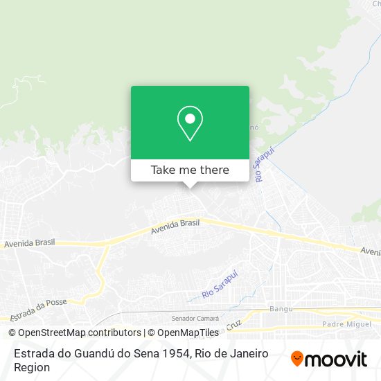 Estrada do Guandú do Sena 1954 map