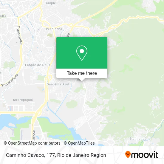 Caminho Cavaco, 177 map