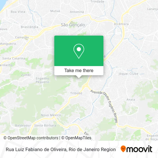 Rua Luiz Fabiano de Oliveira map