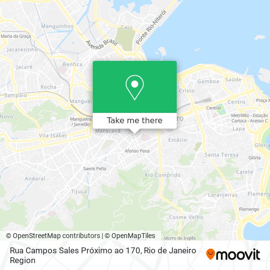 Mapa Rua Campos Sales Próximo ao 170