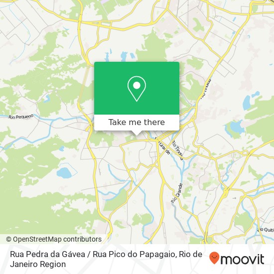 Mapa Rua Pedra da Gávea / Rua Pico do Papagaio