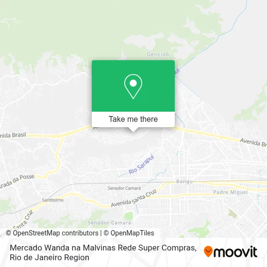 Mercado Wanda na Malvinas Rede Super Compras map