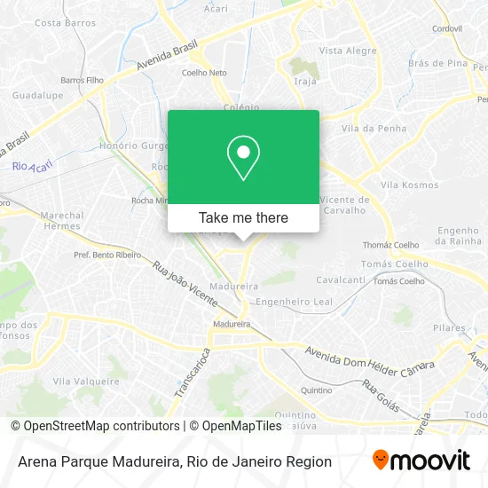 Arena Parque Madureira map