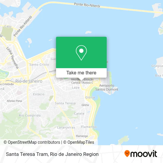 Santa Teresa Tram map