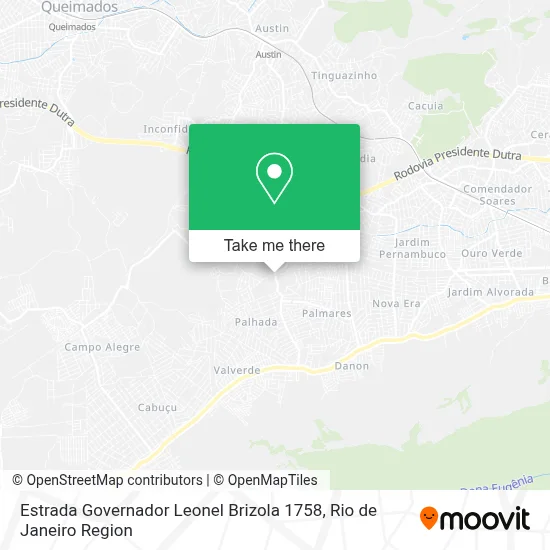 Estrada Governador Leonel Brizola 1758 map