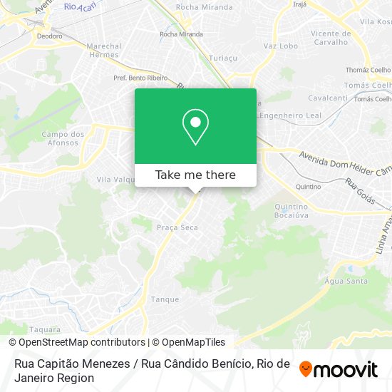 Mapa Rua Capitão Menezes / Rua Cândido Benício