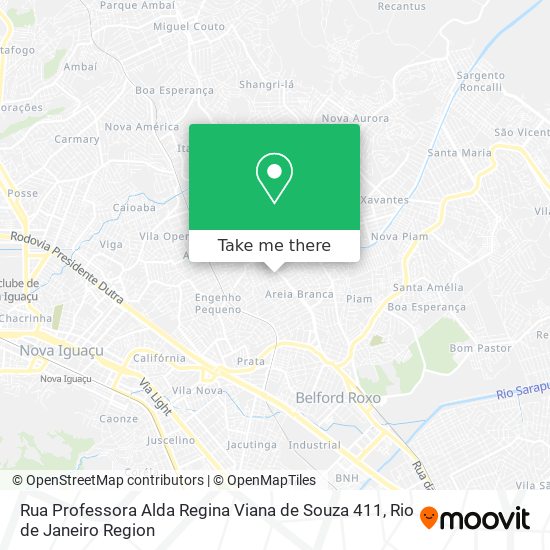 Mapa Rua Professora Alda Regina Viana de Souza 411