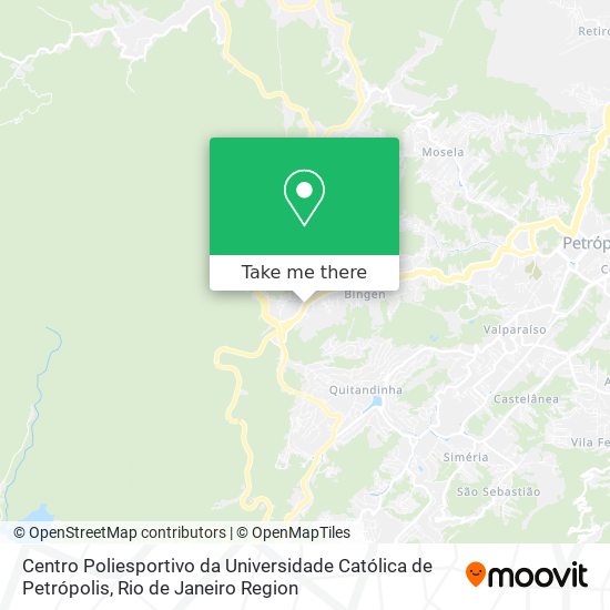 Centro Poliesportivo da Universidade Católica de Petrópolis map