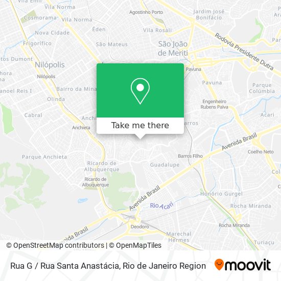 Mapa Rua G / Rua Santa Anastácia