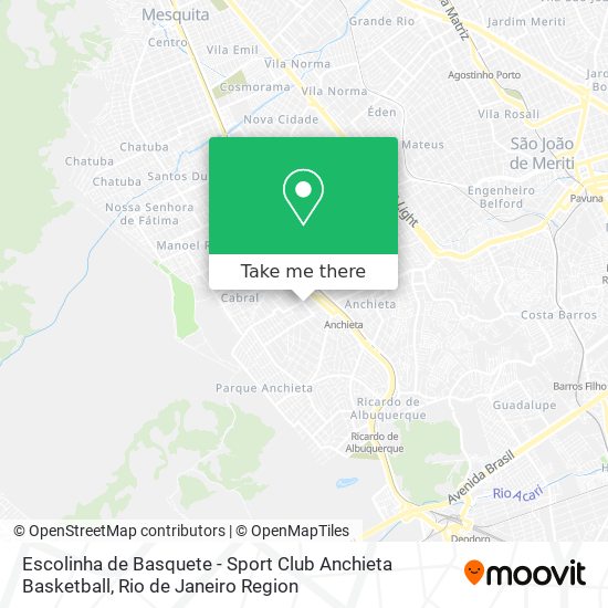 Mapa Escolinha de Basquete - Sport Club Anchieta Basketball