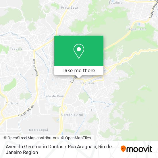 Mapa Avenida Geremário Dantas / Rua Araguaia