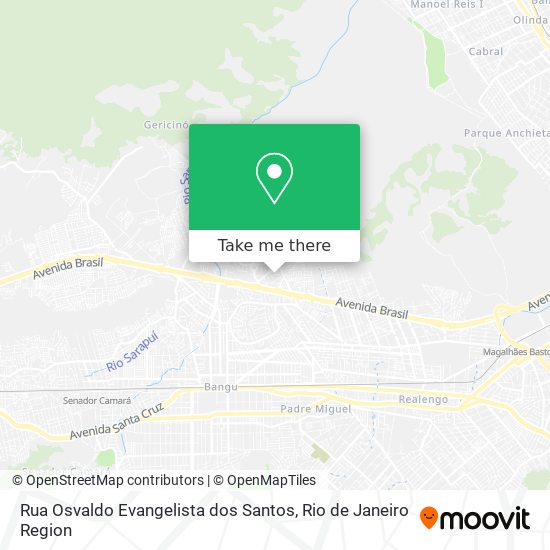 Mapa Rua Osvaldo Evangelista dos Santos