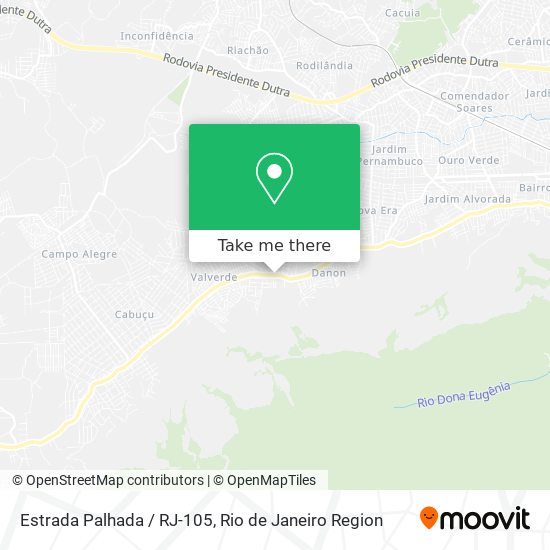 Estrada Palhada / RJ-105 map