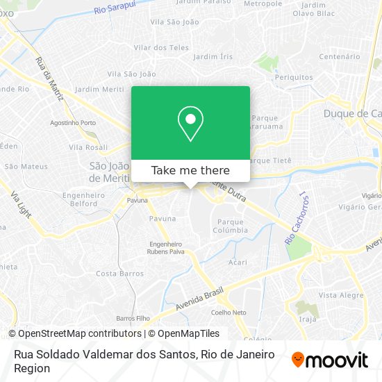 Mapa Rua Soldado Valdemar dos Santos