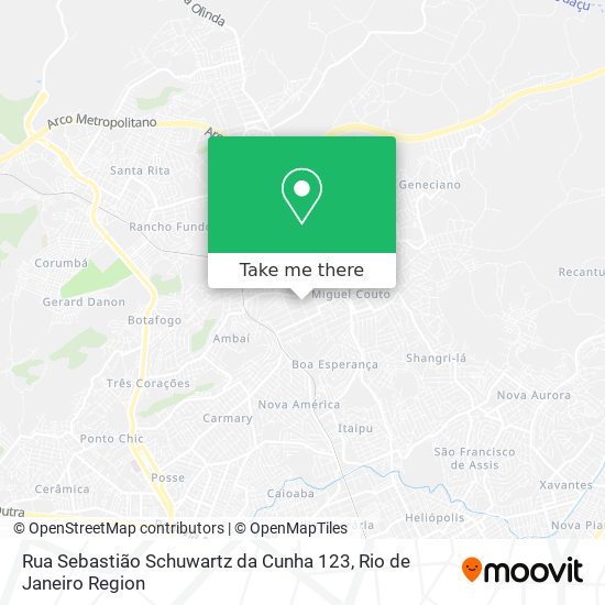 Mapa Rua Sebastião Schuwartz da Cunha 123