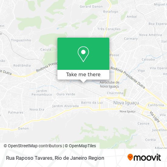 Mapa Rua Raposo Tavares