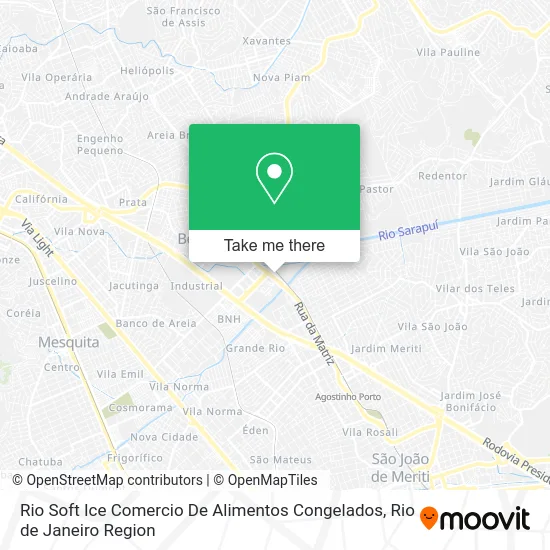 Rio Soft Ice Comercio De Alimentos Congelados map