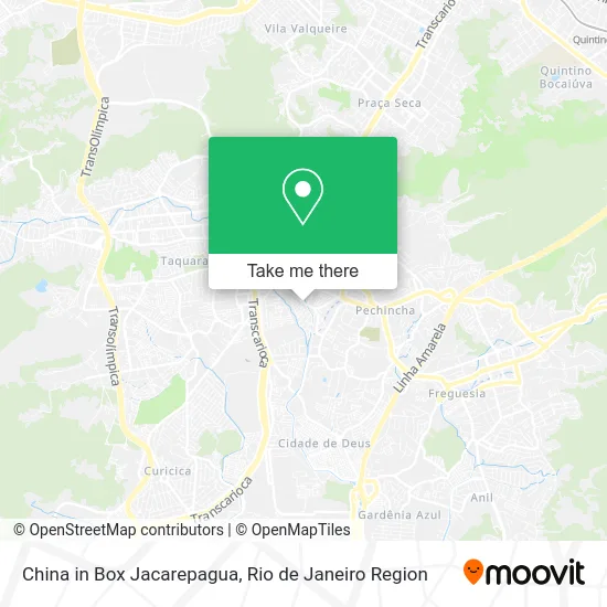 China in Box Jacarepagua map