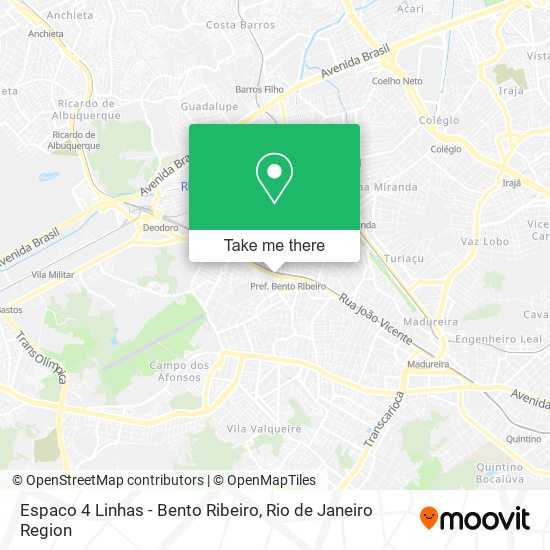 Mapa Espaco 4 Linhas - Bento Ribeiro