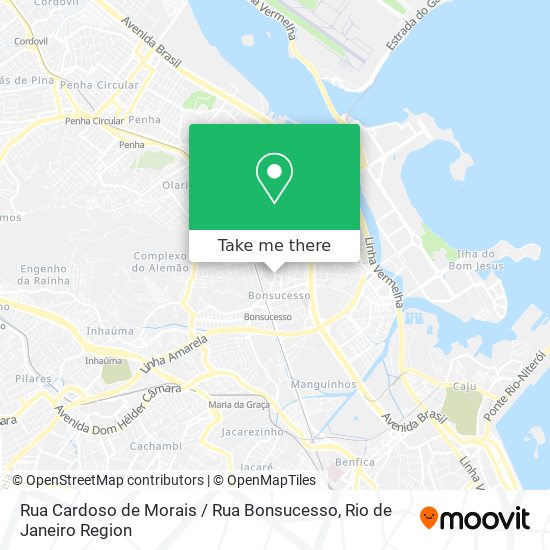 Mapa Rua Cardoso de Morais / Rua Bonsucesso