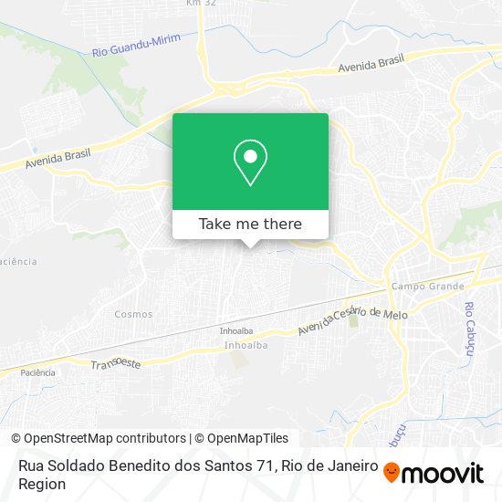 Mapa Rua Soldado Benedito dos Santos 71