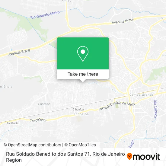 Rua Soldado Benedito dos Santos 71 map