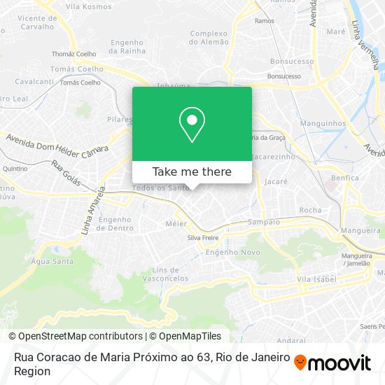 Mapa Rua Coracao de Maria Próximo ao 63