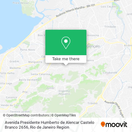 Mapa Avenida Presidente Humberto de Alencar Castelo Branco 2656