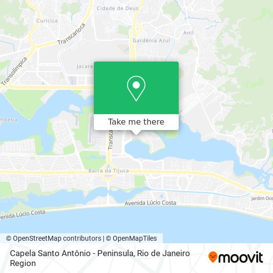 Capela Santo Antônio - Peninsula map