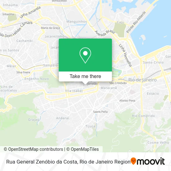 Rua General Zenóbio da Costa map