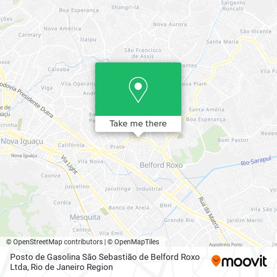 Posto de Gasolina São Sebastião de Belford Roxo Ltda map