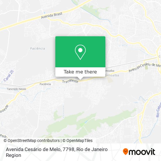 Mapa Avenida Cesário de Melo, 7798