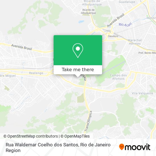 Mapa Rua Waldemar Coelho dos Santos