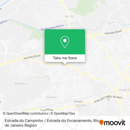 Estrada do Campinho / Estrada do Encanamento map