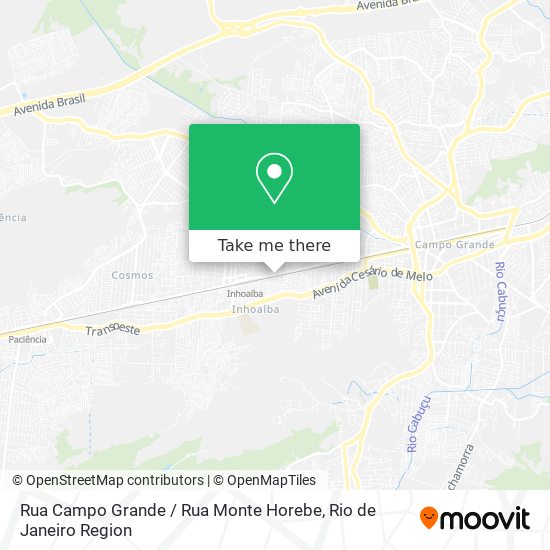 Mapa Rua Campo Grande / Rua Monte Horebe