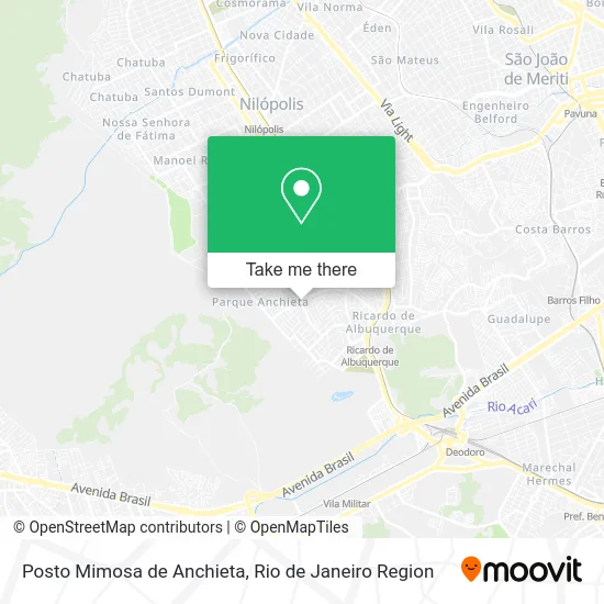 Posto Mimosa de Anchieta map